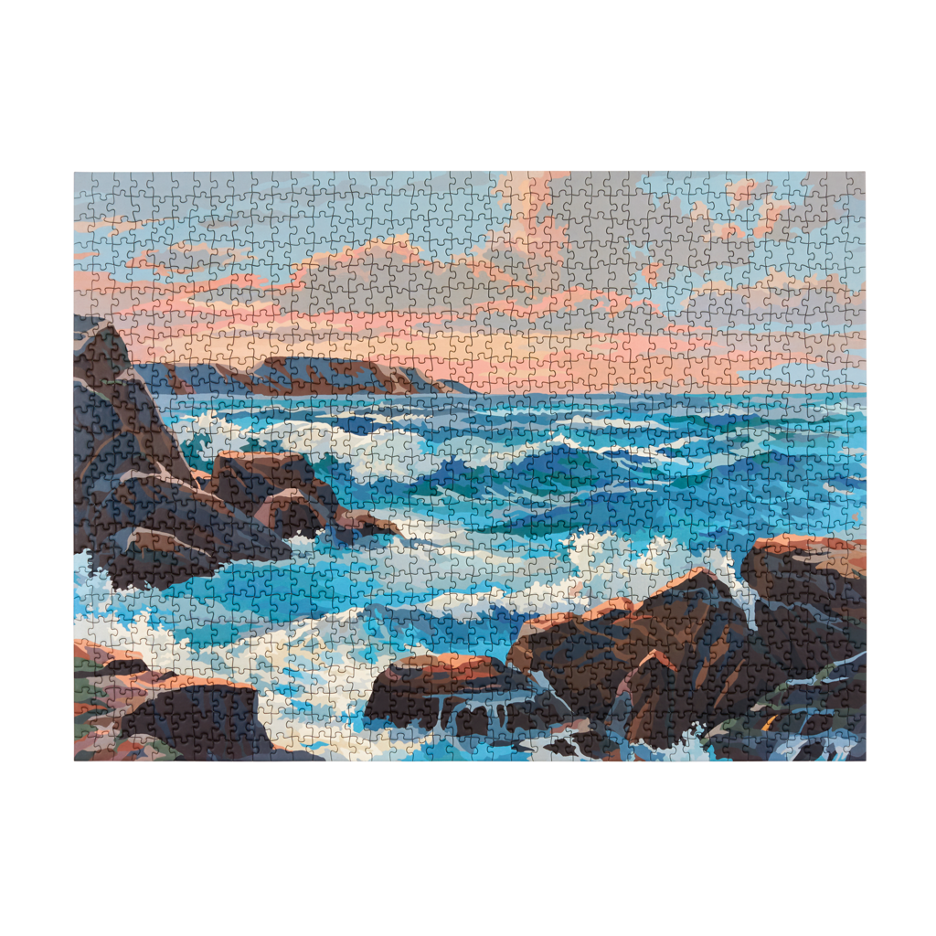 Paint By Numbers Ocean Puzzle, Four Point