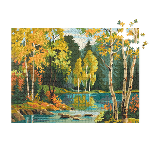 Paint by Numbers Forest Puzzle, Four Point