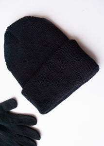 Black Wool Watch Cap