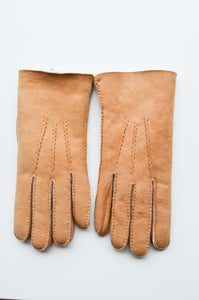 Tan Shearling Gloves