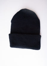 Load image into Gallery viewer, Black Wool Watch Cap
