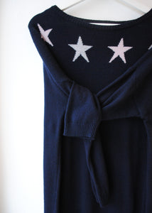 Carina Ricci Navy Star Knit Dress, Medium