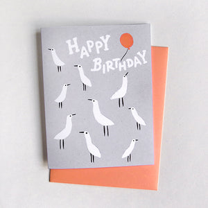Heron Birthday Card by Xenia Taler